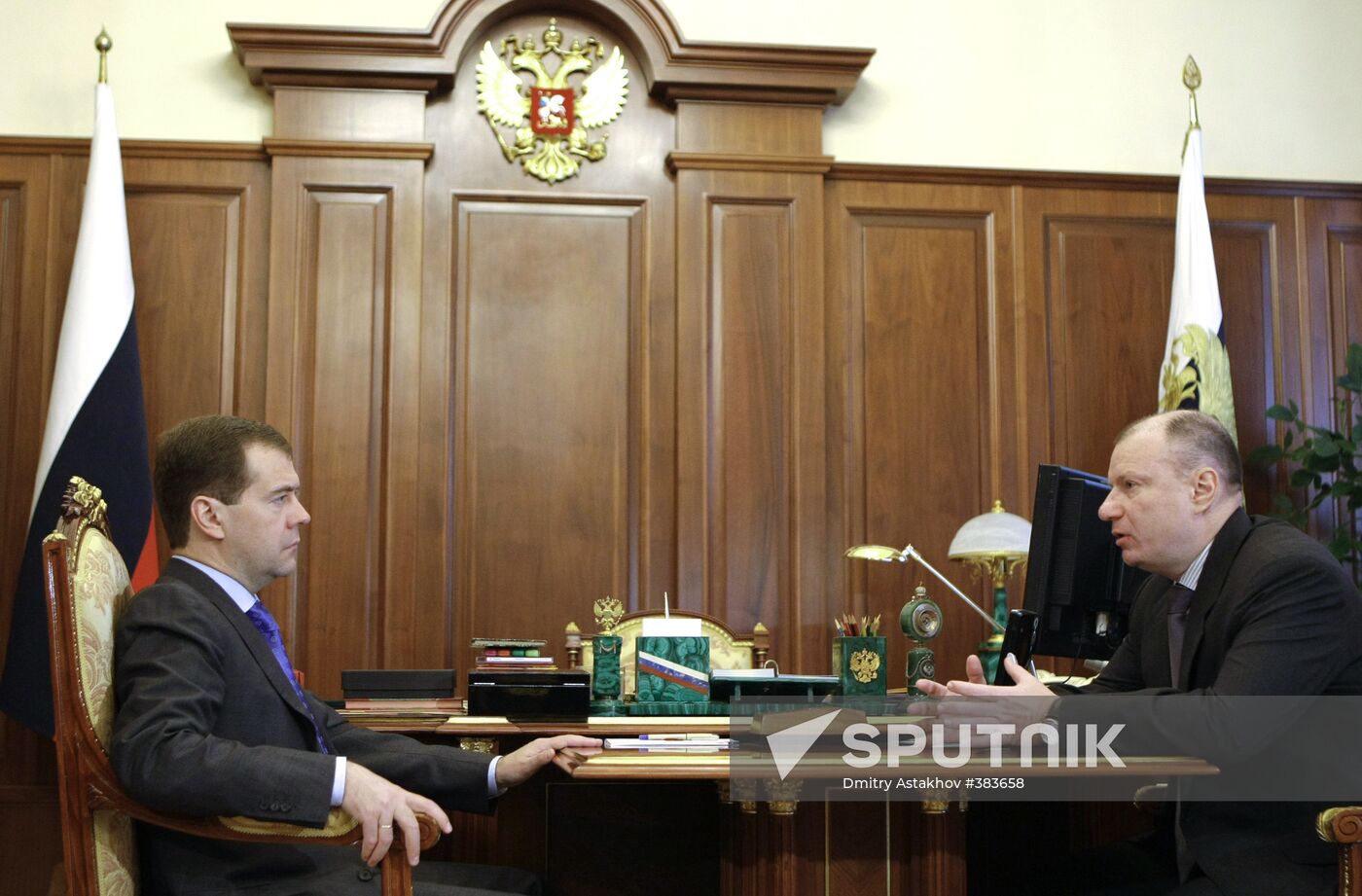 Dmitry Medvedev and Vladimir Potanin