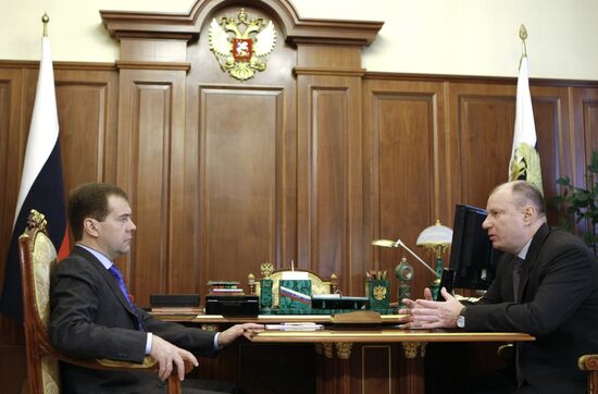 Dmitry Medvedev and Vladimir Potanin