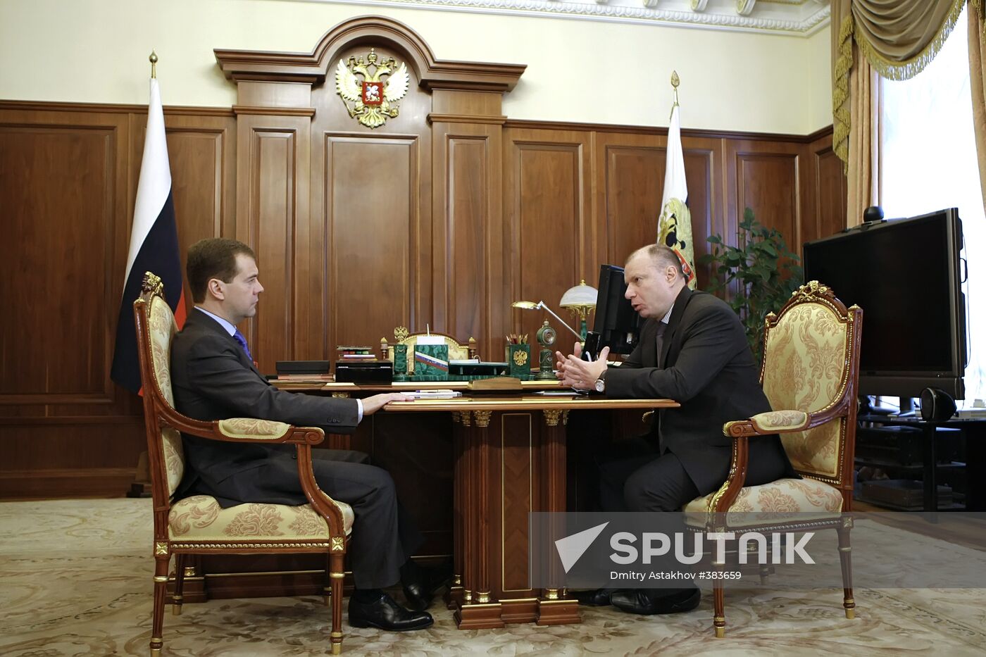 Dmitry Medvedev and Vladimir Potanin