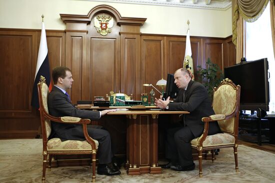 Dmitry Medvedev and Vladimir Potanin