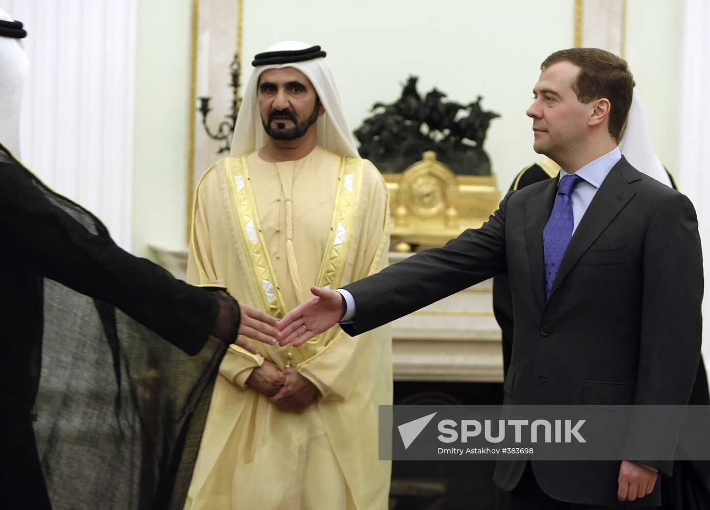 Dmitry Medvedev and Mohammed bin Rashid Al Maktoum