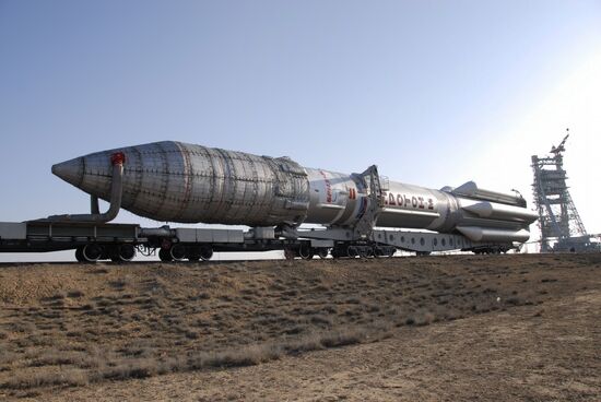 Proton-M carrier rocket at launch pad