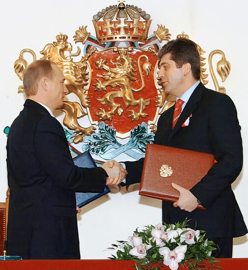 Vladimir Putin and Georgi Parvanov