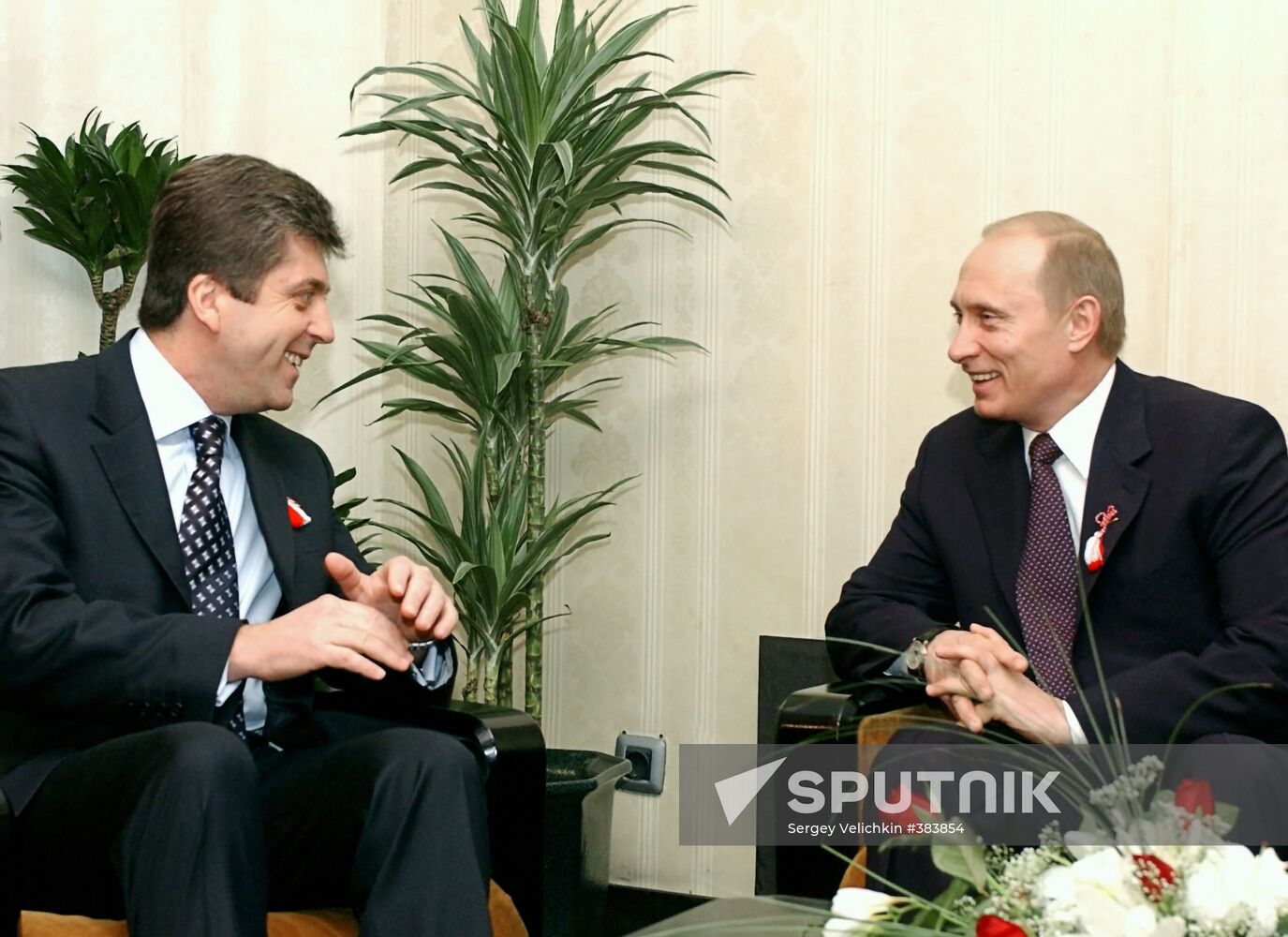 Vladimir Putin and Georgi Parvanov