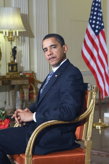 Russian President Dmitry Medvedev meeting US President Obama