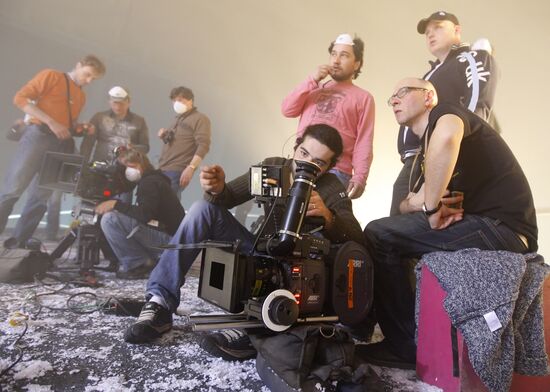 Shooting of Black Lightning at Mosfilm studio