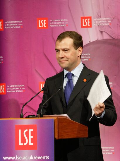 Russian President speaks at London School of Economics