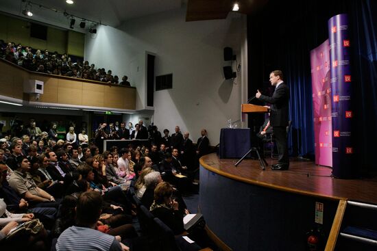 Russian President speaks at London School of Economics