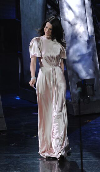 Actress YEvgenia Kryukova, a presenter at Nika Awards