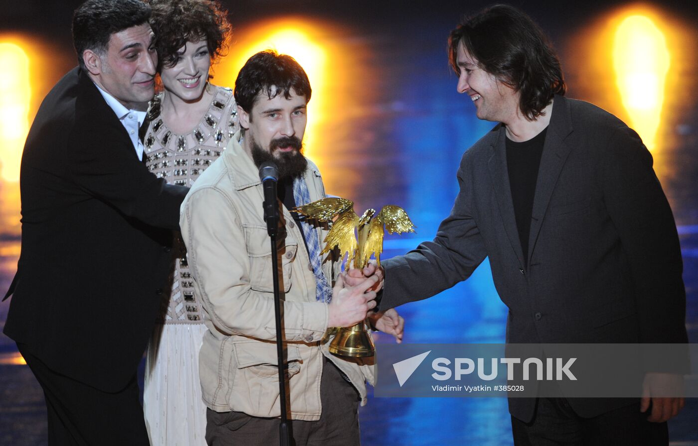 Nika winners Maxim Drozdov and Alisher Khamidkhodzhayev