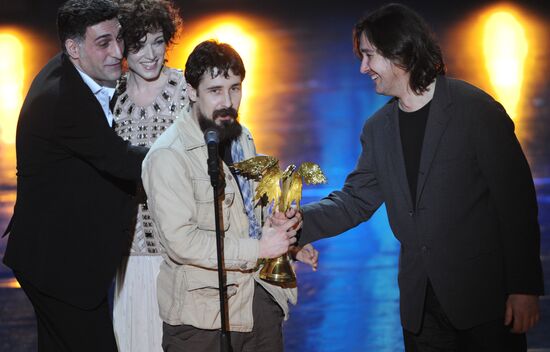 Nika winners Maxim Drozdov and Alisher Khamidkhodzhayev