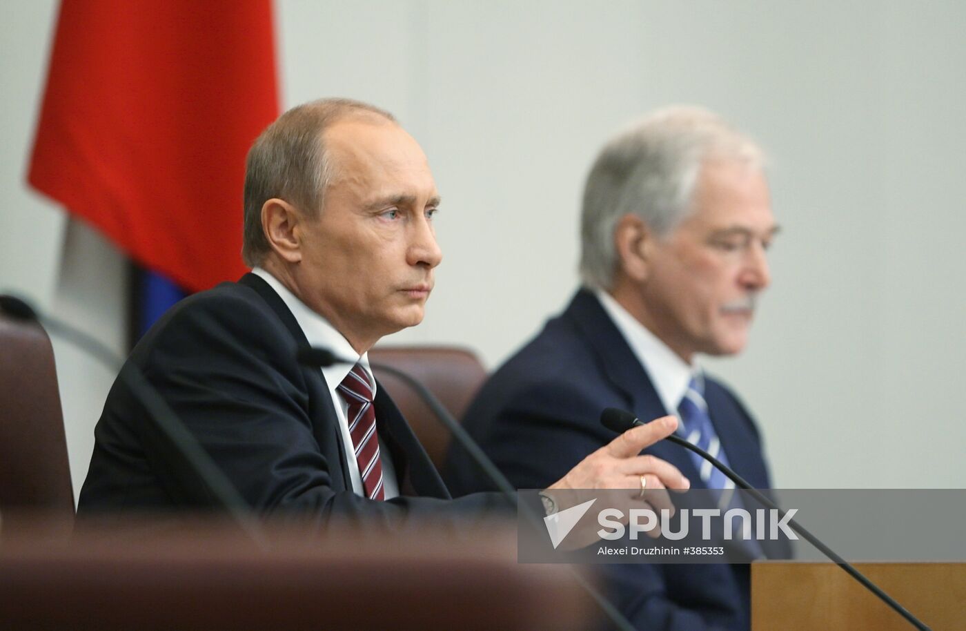 Prime Minister Vladimir Putin addresses Duma session