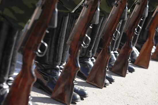 Preparations for Victory Day parade on May 9