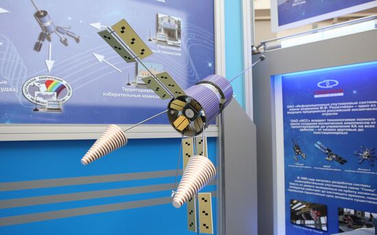 Mock-up of the Gonets-D-1 spacecraft