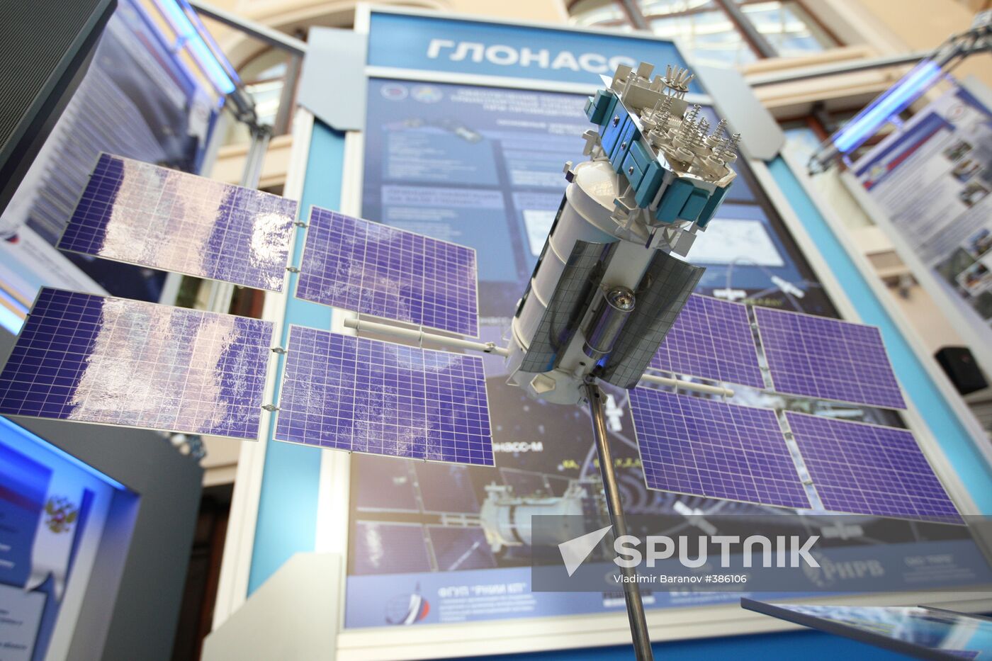 A GLONASS satellite mock-up