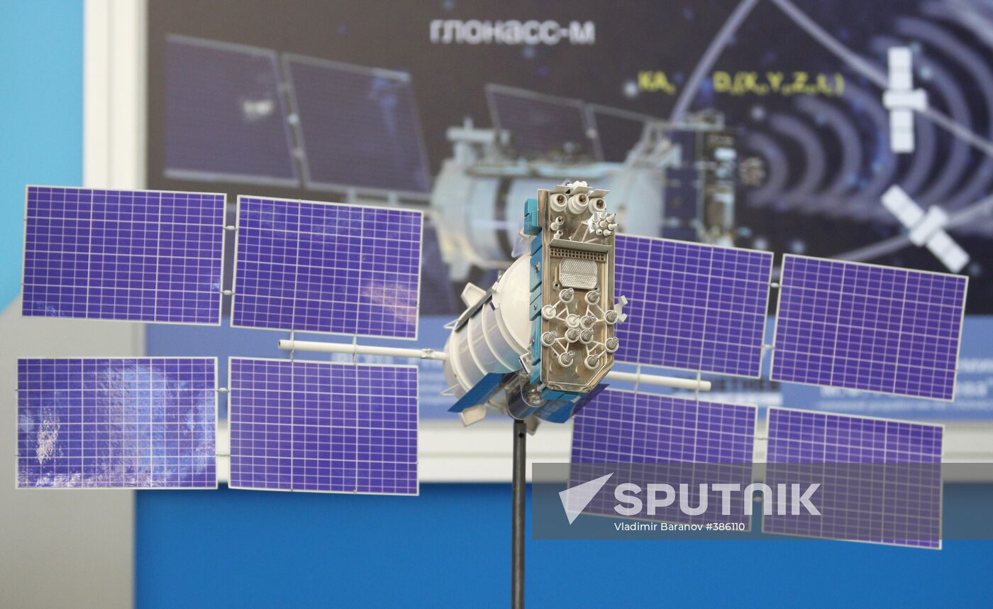 A GLONASS satellite mock-up