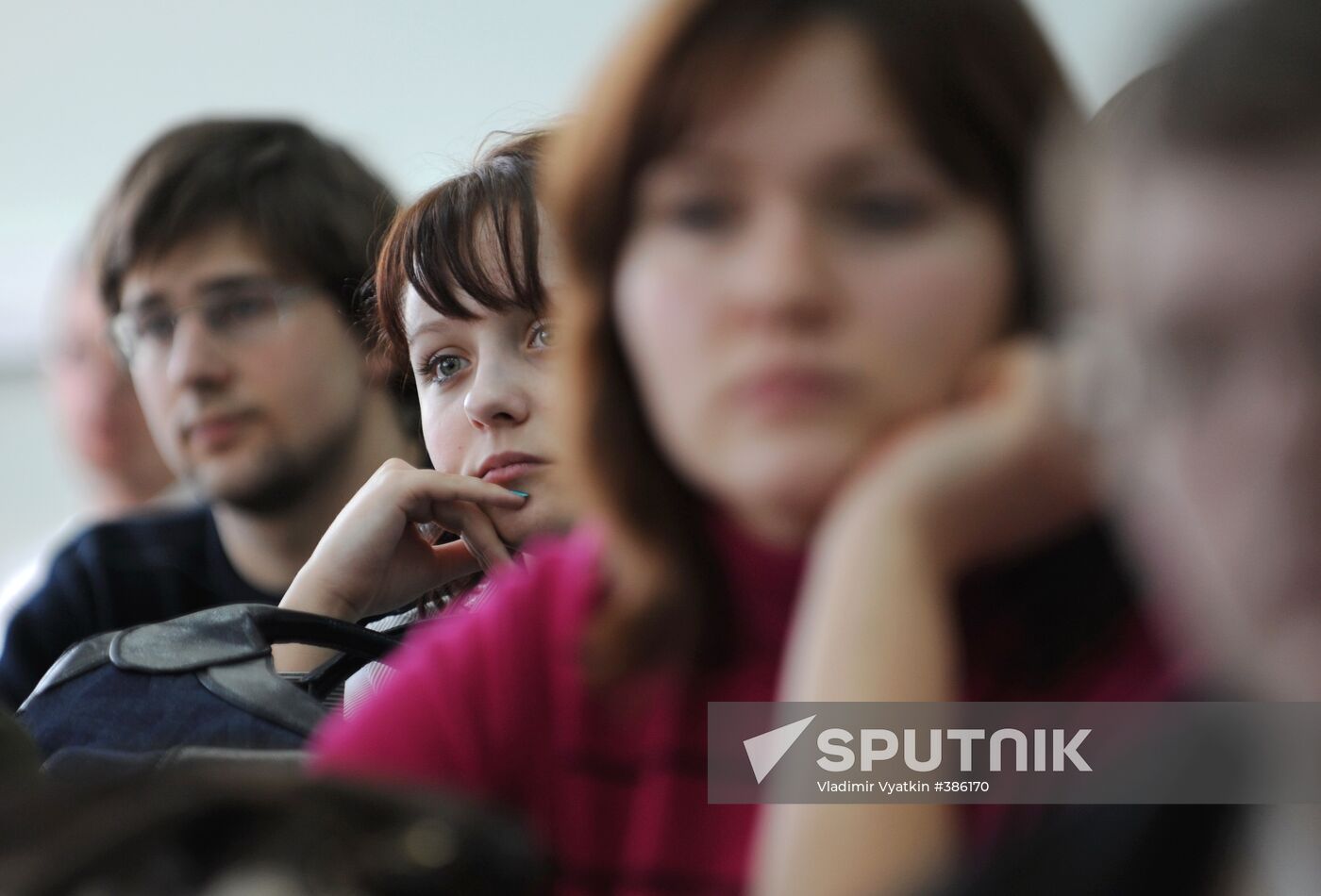 Sergei Dorenko meeting with students of Moscow State University