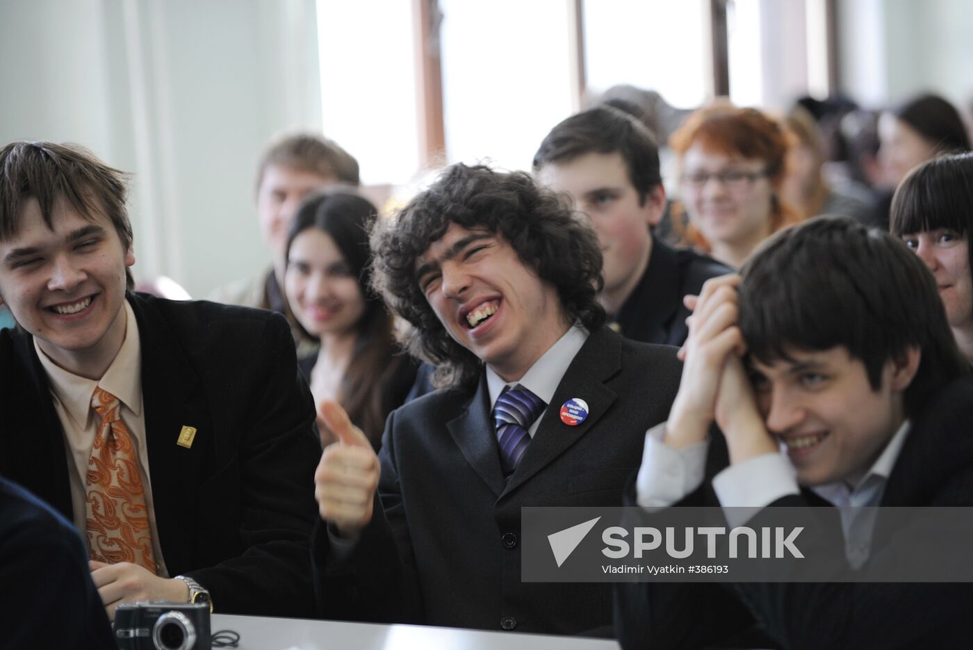 Students of Moscow State University's philosophy department