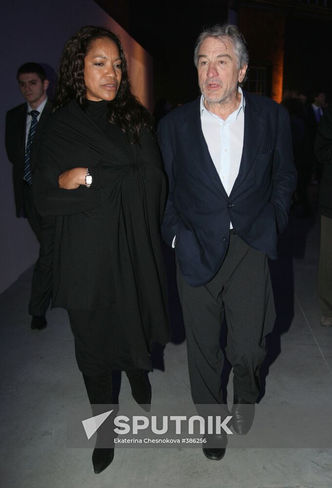 US actor Robert De Niro and his wife