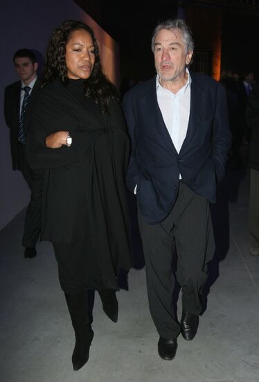 US actor Robert De Niro and his wife