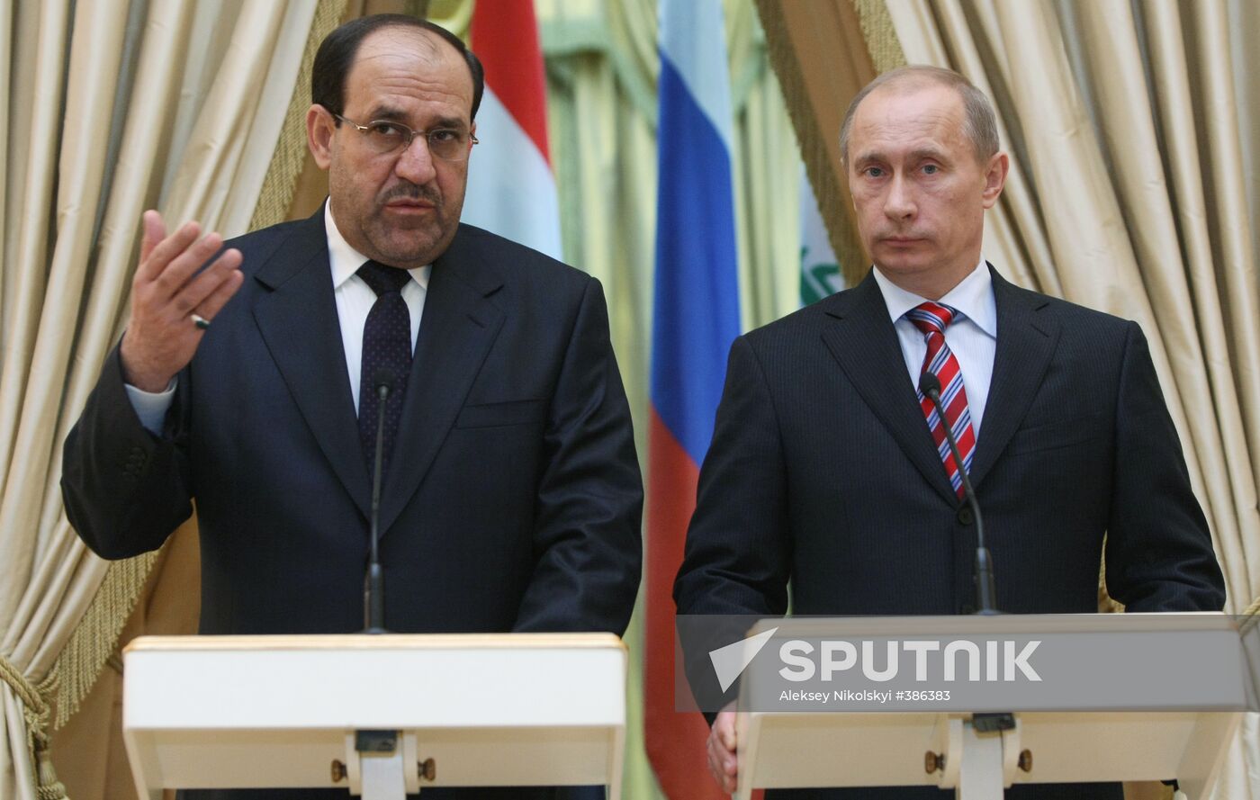 Prime Minister Vladimir Putin meets with Nouri al-Maliki