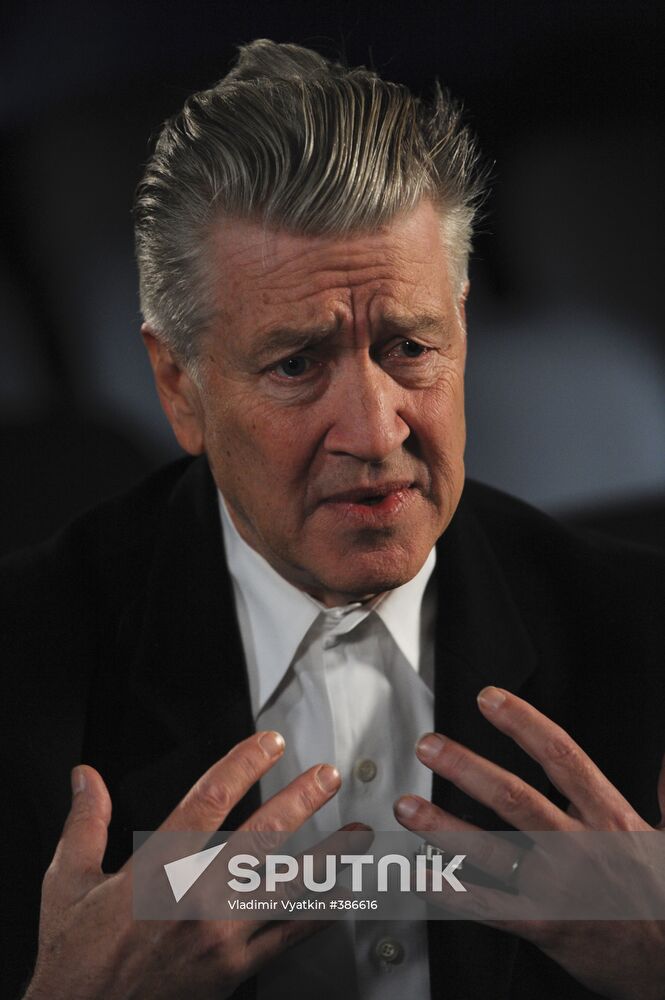 David Lynch holding press conference at RIA Novosti