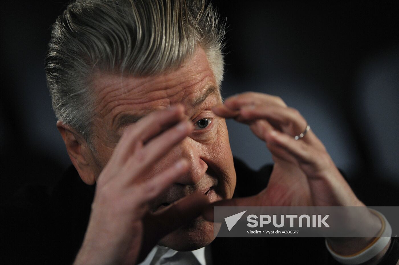 David Lynch holding press conference at RIA Novosti