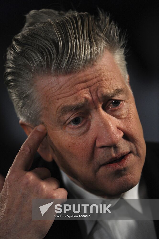 David Lynch holding press conference at RIA Novosti
