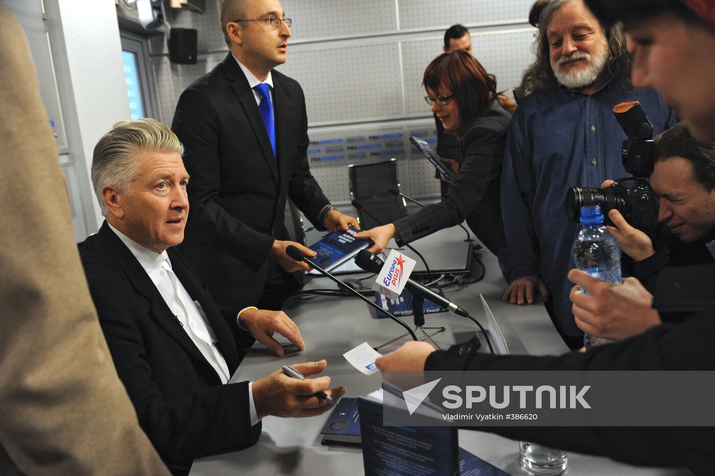 David Lynch holding press conference at RIA Novosti