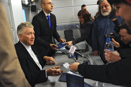 David Lynch holding press conference at RIA Novosti