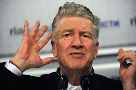 David Lynch holding press conference at RIA Novosti