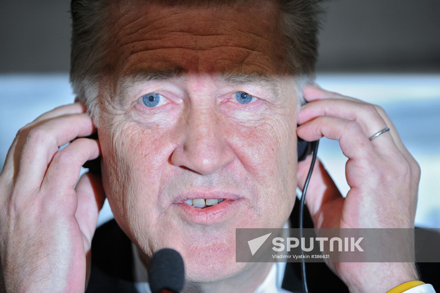 David Lynch holding press conference at RIA Novosti