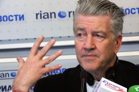 David Lynch holding press conference at RIA Novosti