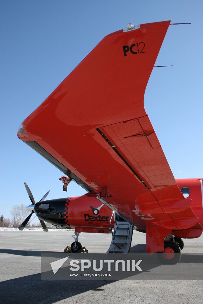 Pilatus PC-12 from the Russian first air taxi park Dexter