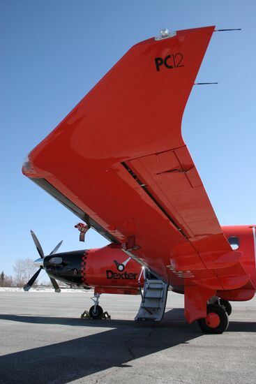 Pilatus PC-12 from the Russian first air taxi park Dexter