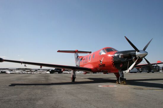 Pilatus PC-12 from the Russian first air taxi park Dexter