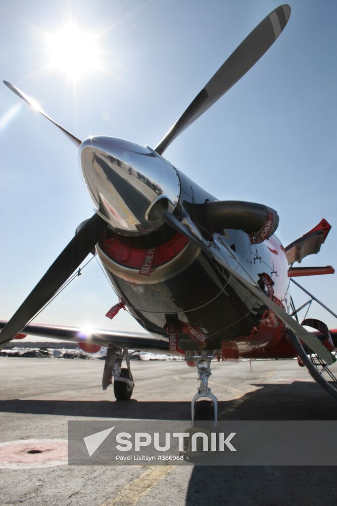 A Pilatus PC-12 plane