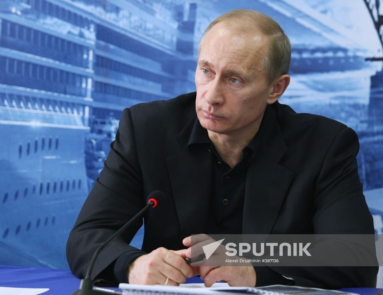 Russian PM Vladimir Putin conducts meeting in St. Petersburg