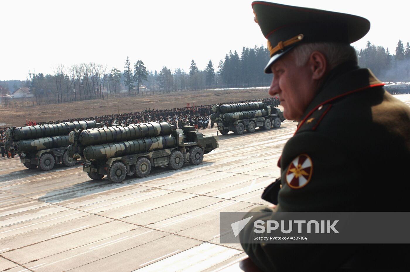 Victory Day parade rehearsal in Alabino outside Moscow