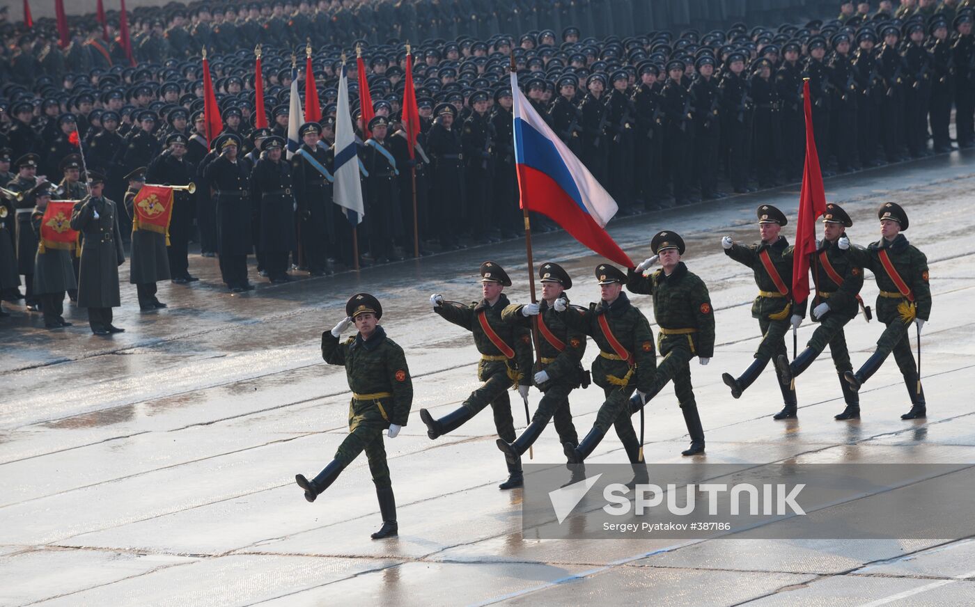 Victory Day parade rehearsal in Alabino outside Moscow