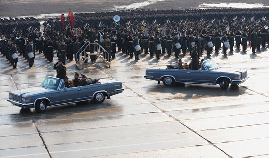 Victory Day parade rehearsal in Alabino outside Moscow