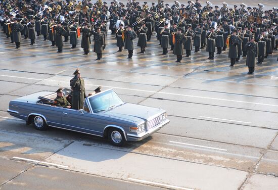 Victory Day parade rehearsal in Alabino outside Moscow