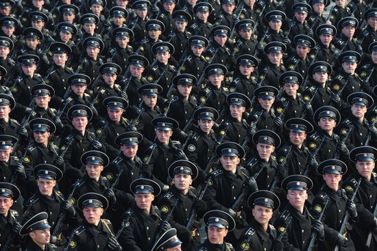 Victory Day parade rehearsal in Alabino outside Moscow