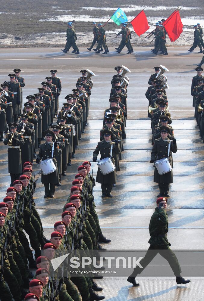 Victory Day parade rehearsal in Alabino outside Moscow