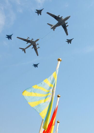Victory Day parade rehearsal in Alabino outside Moscow