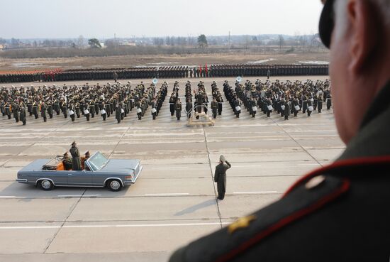 Victory Day parade rehearsal in Alabino outside Moscow