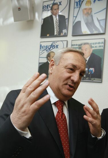 Abkhaz President Sergei Bagapsh gives news conference in Moscow