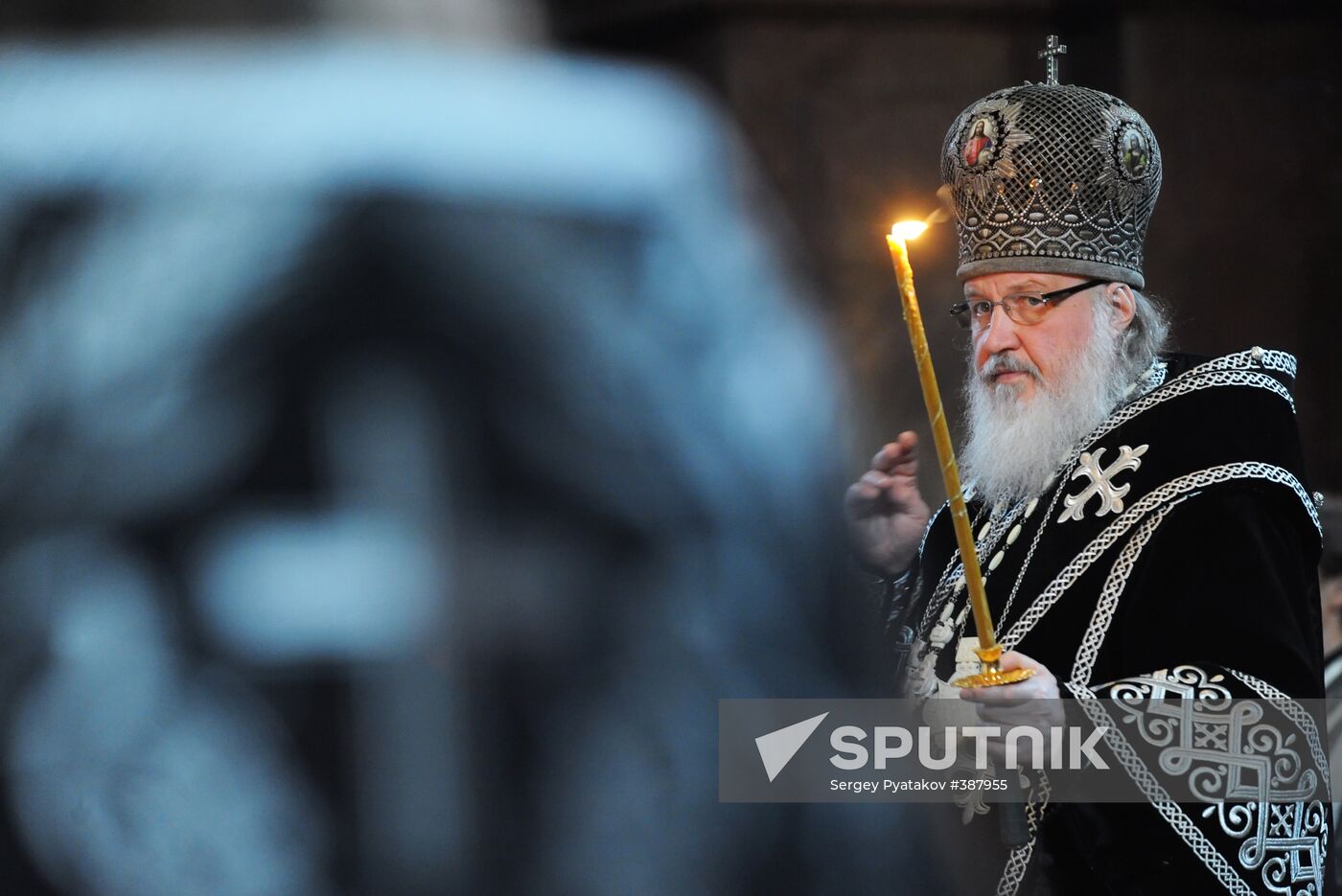 Epitaphios deposition ceremony in Christ the Savior Cathedral