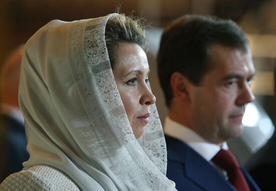 Russian President attends Easter service in Moscow