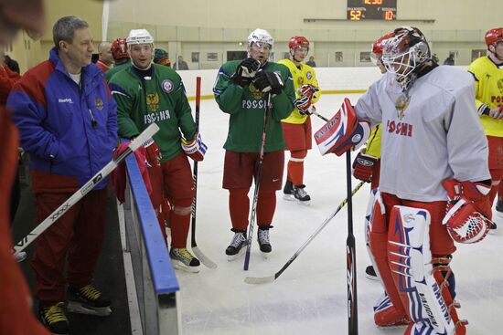 Russian national ice hockey team's open training session
